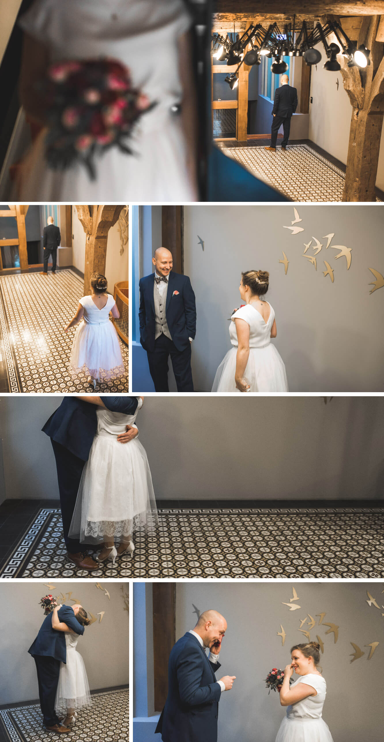 First Look bei Hochzeit in Hotel Scholl in Schwäbisch Hall