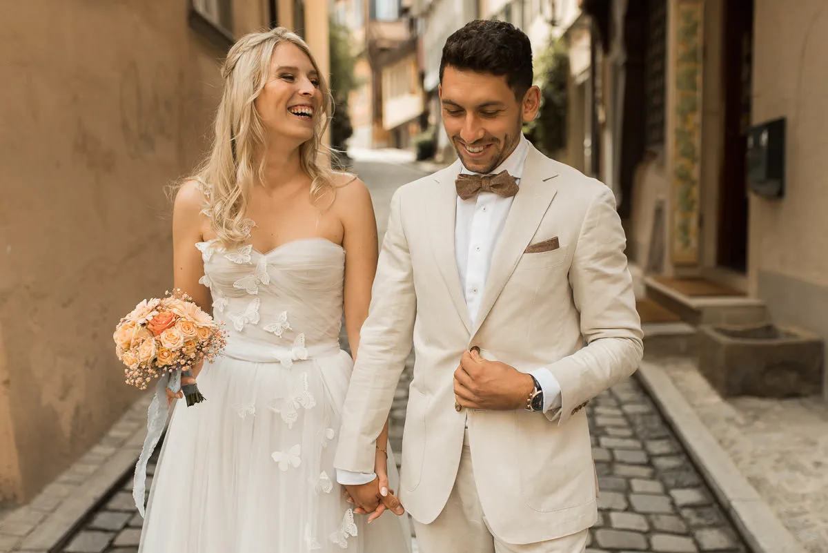 Brautpaar zu Standesamt Hochzeit in Schwäbisch Hall