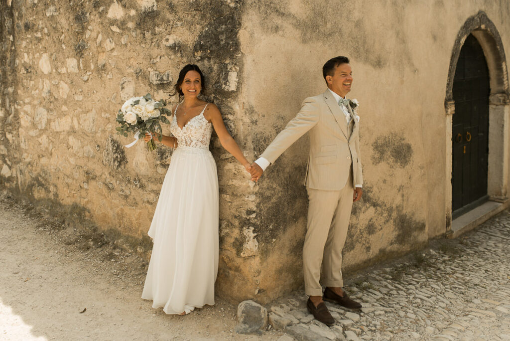 First Look Hochzeit am Gardasee Punta San Vigilio